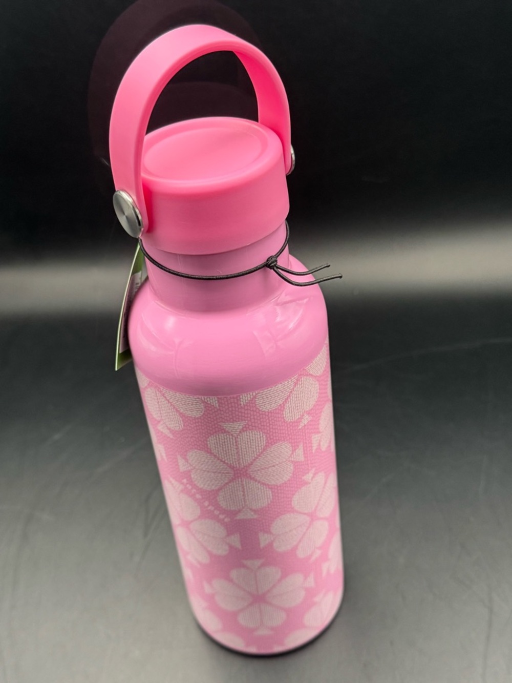 Kate Spade Pink Stainless Water Bottle with Carry Handle